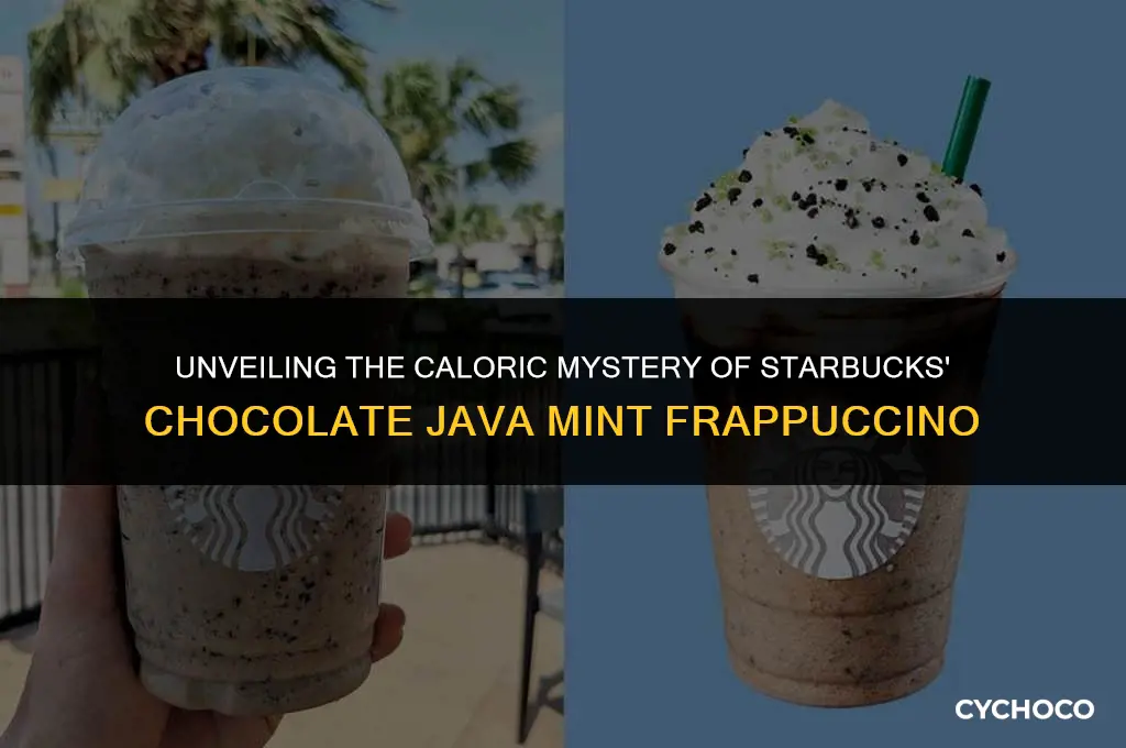 how many calories in a starbucks chocolate java mint frappuccino