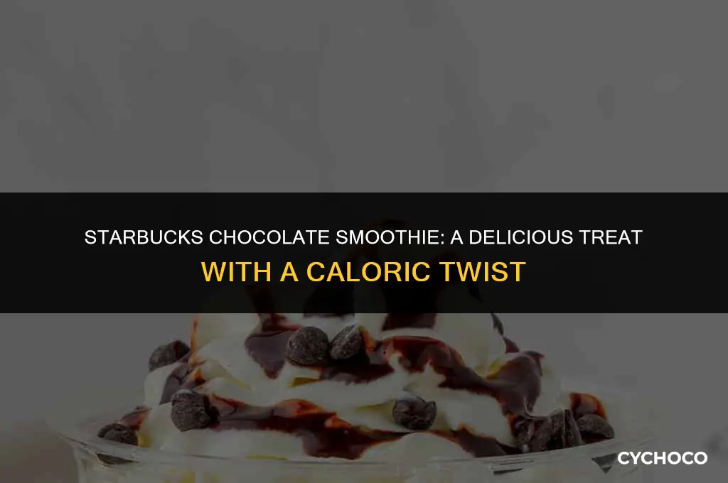 how many calories in a starbucks chocolate smoothie