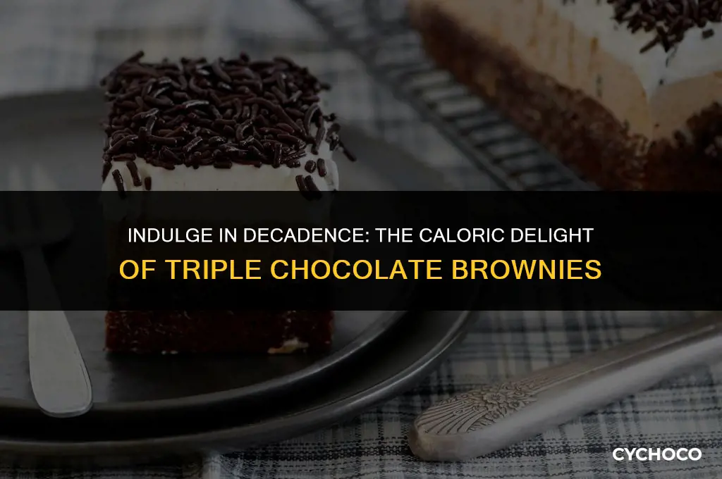 how many calories in a triple chocolate brownie