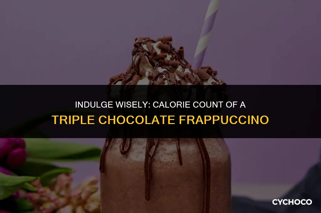 how many calories in a triple chocolate frappuccino