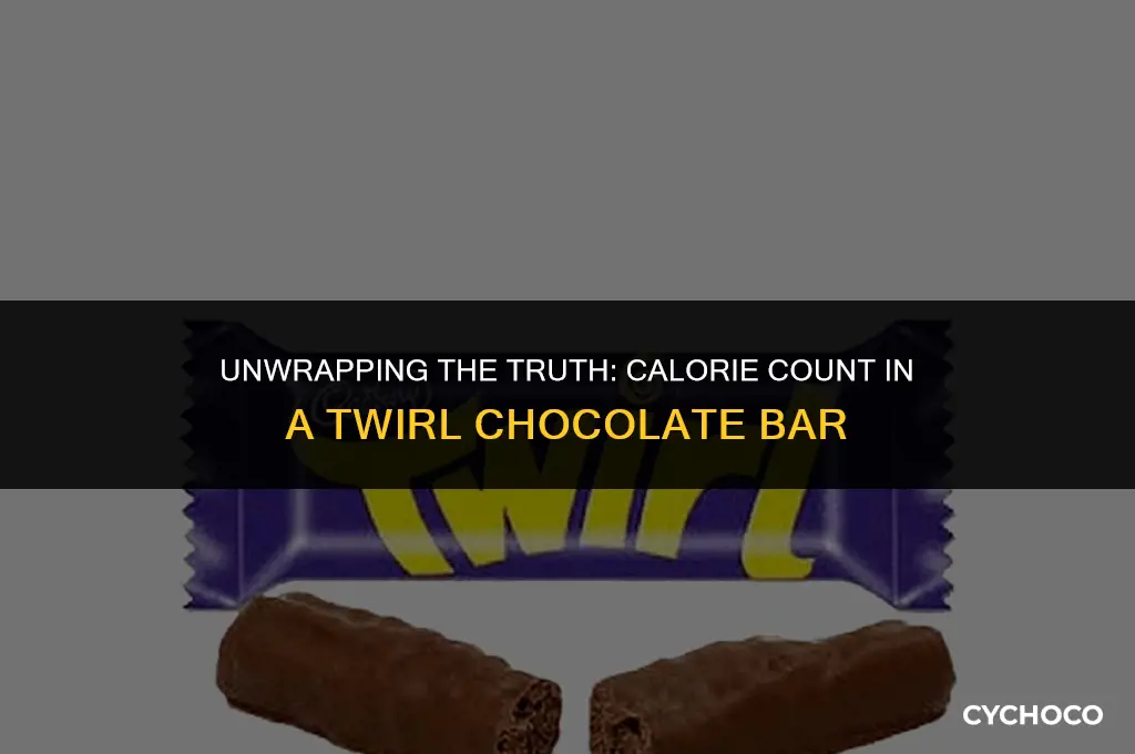 how many calories in a twirl chocolate bar