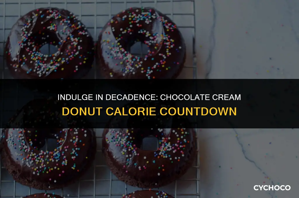 how many calories in a yum yum chocolate cream donut