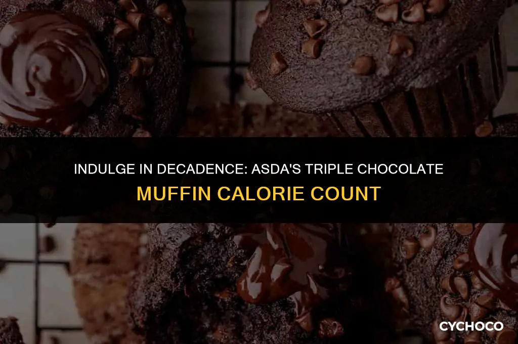 how many calories in an asda triple chocolate muffin