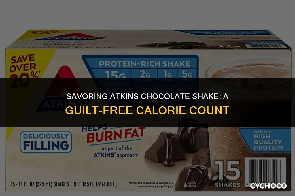 how many calories in atkins chocolate shake