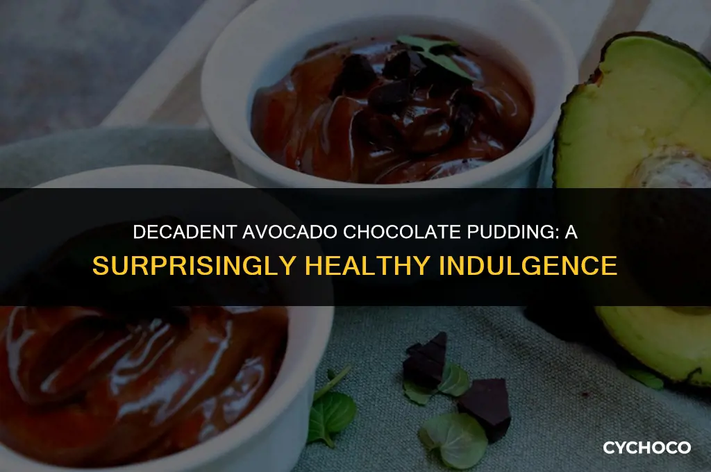 how many calories in avocado chocolate pudding