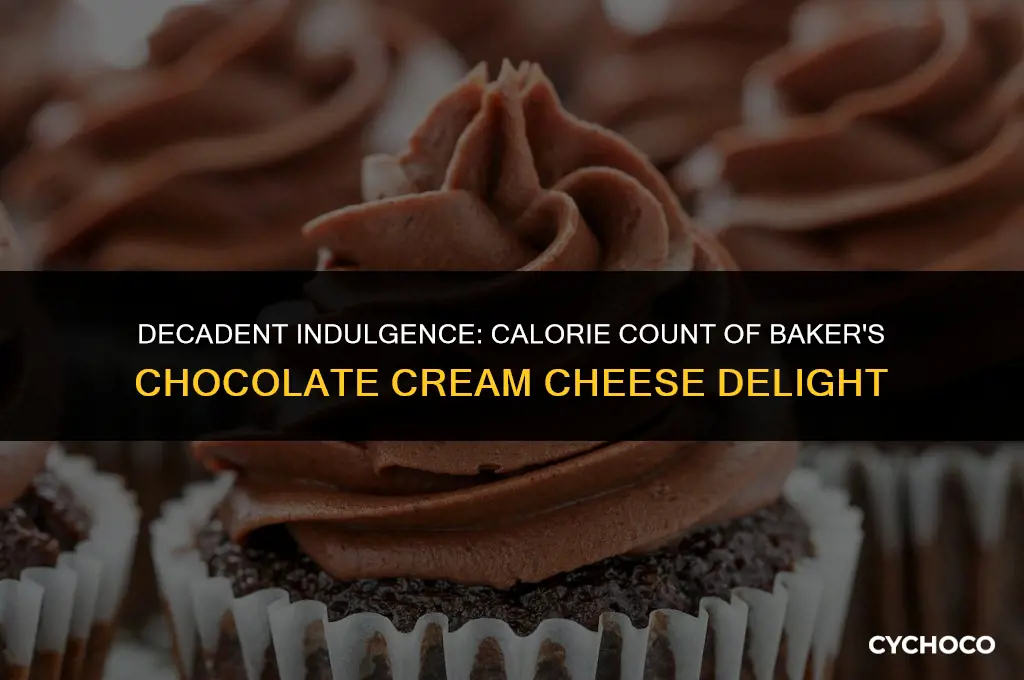 how many calories in bakers chocolate cream cheese