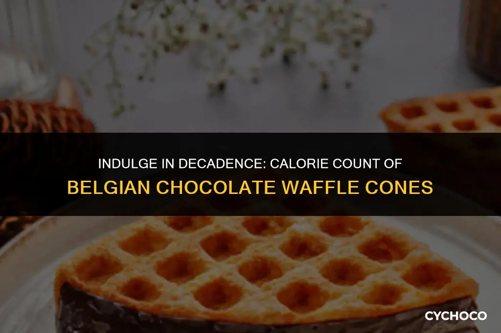 how many calories in belgian chocolate waffle cone