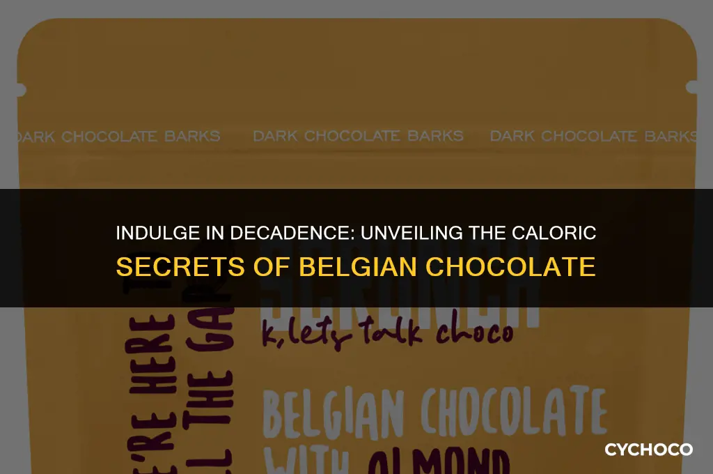 how many calories in belgian chocolate