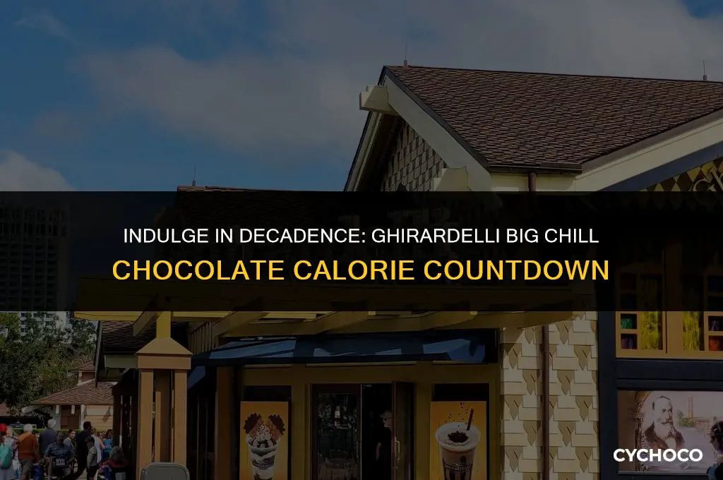 how many calories in bigg chill ghiradelli chocolate