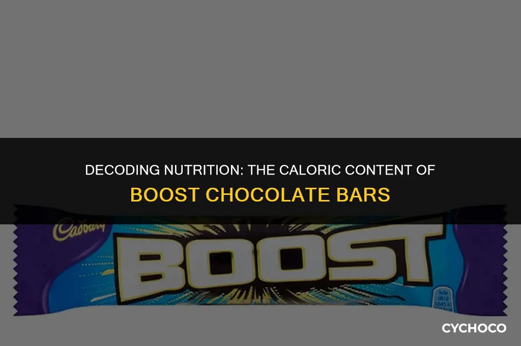 how many calories in boost chocolate bar