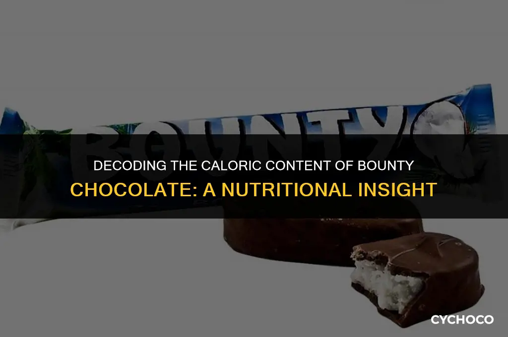 how many calories in bounty chocolate