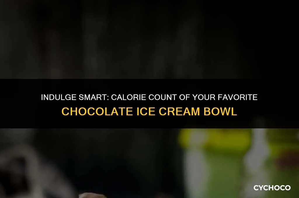 how many calories in bowl of chocolate ice cream