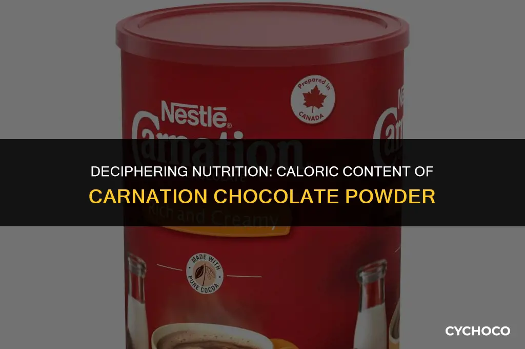 how many calories in carnation powder chocolate