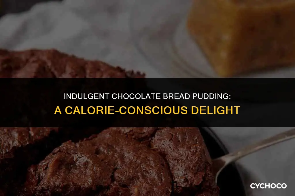 how many calories in chocolate bread pudding