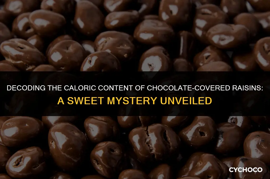 how many calories in chocolate covered raisins