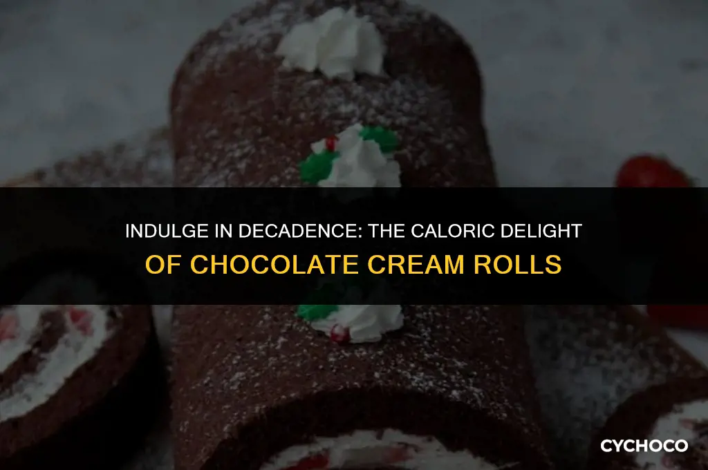 how many calories in chocolate cream roll