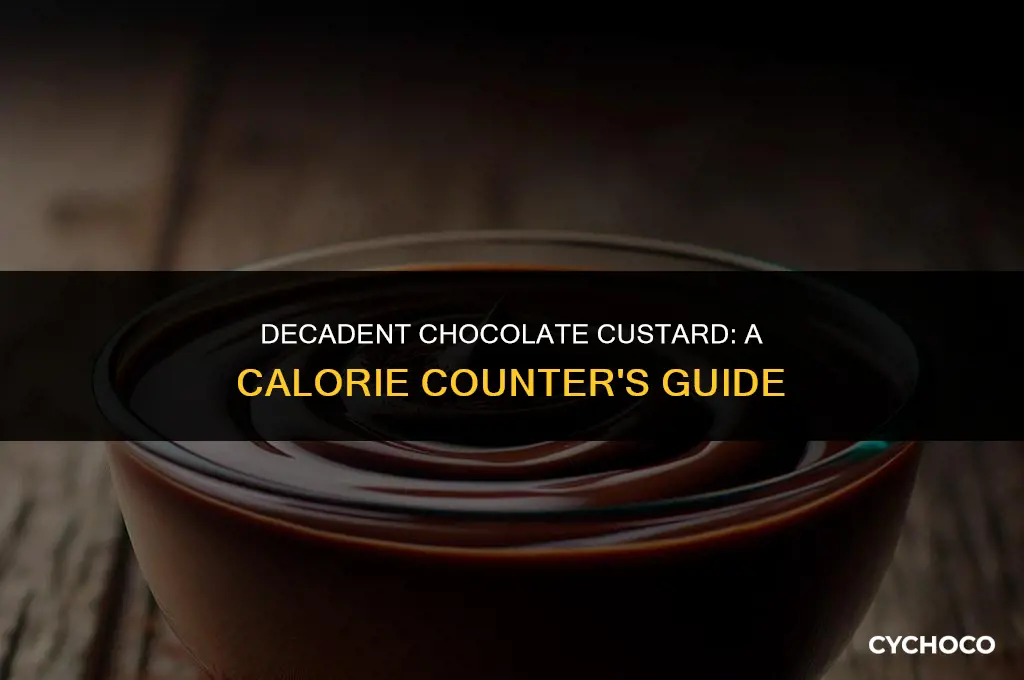 how many calories in chocolate custard