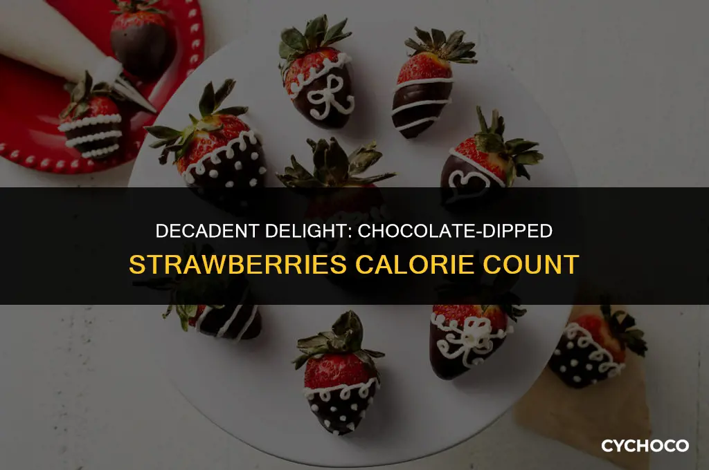 how many calories in chocolate dipped strawberries