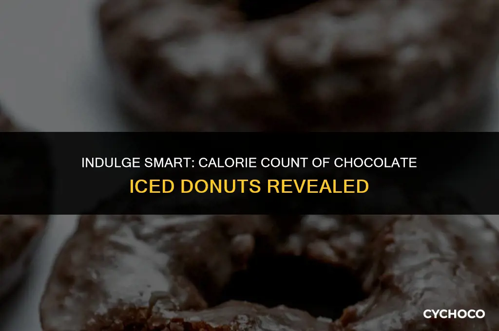 how many calories in chocolate iced donut