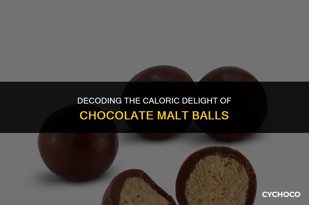 how many calories in chocolate malt balls