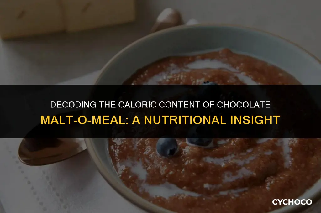 how many calories in chocolate malt o meal