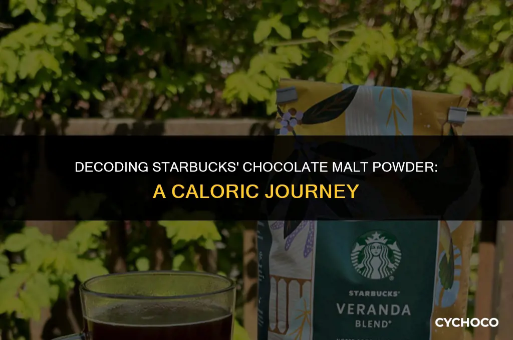 how many calories in chocolate malt powder starbucks
