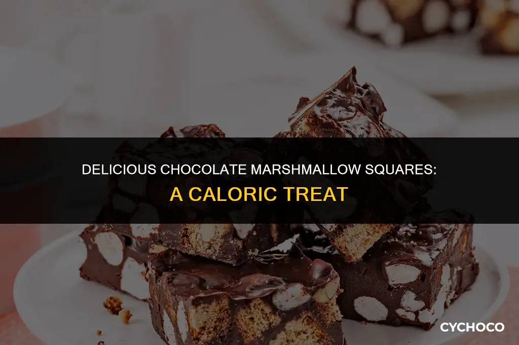 how many calories in chocolate marshmallow square