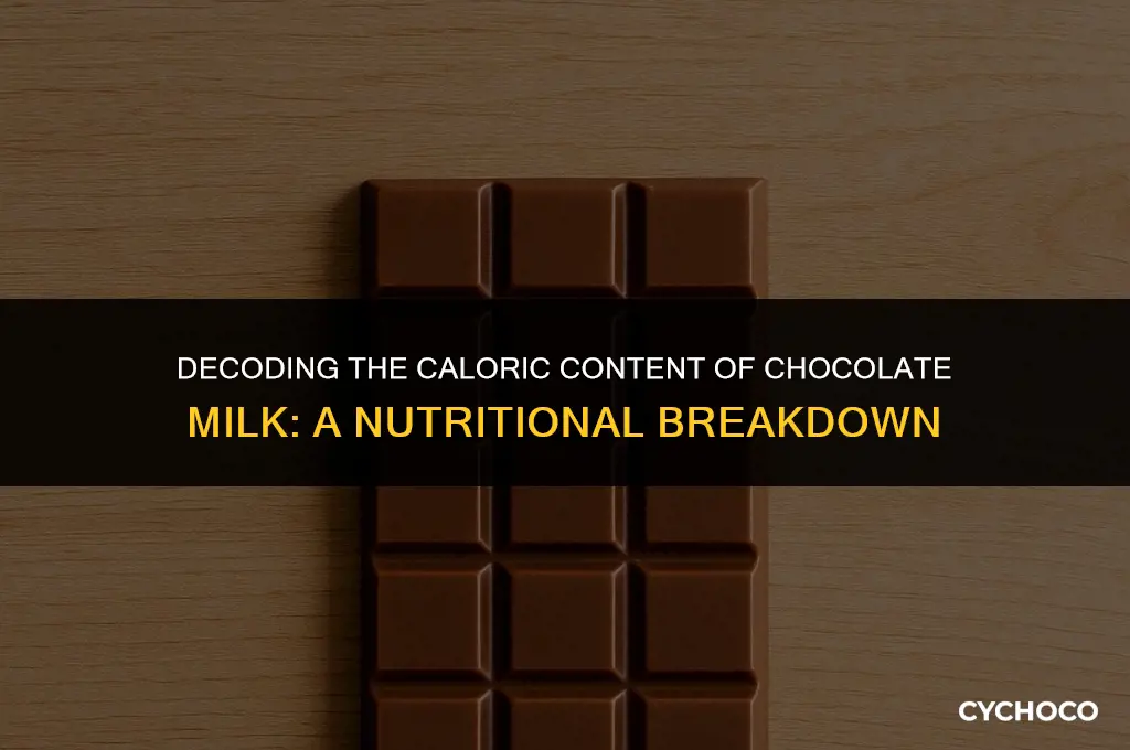 how many calories in chocolate mlik