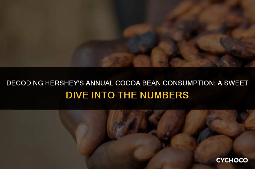how many cocoa beans does hershey