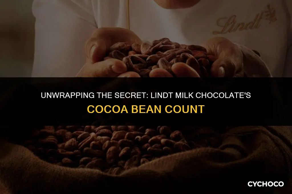how many cocoa beans in a lindt milk chocolate bar