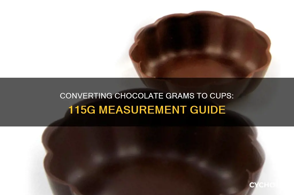 how many cups is 115g of chocolate