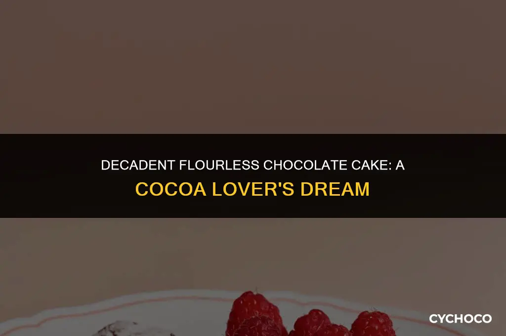how many cups of cocoa in a flourless chocolate cake