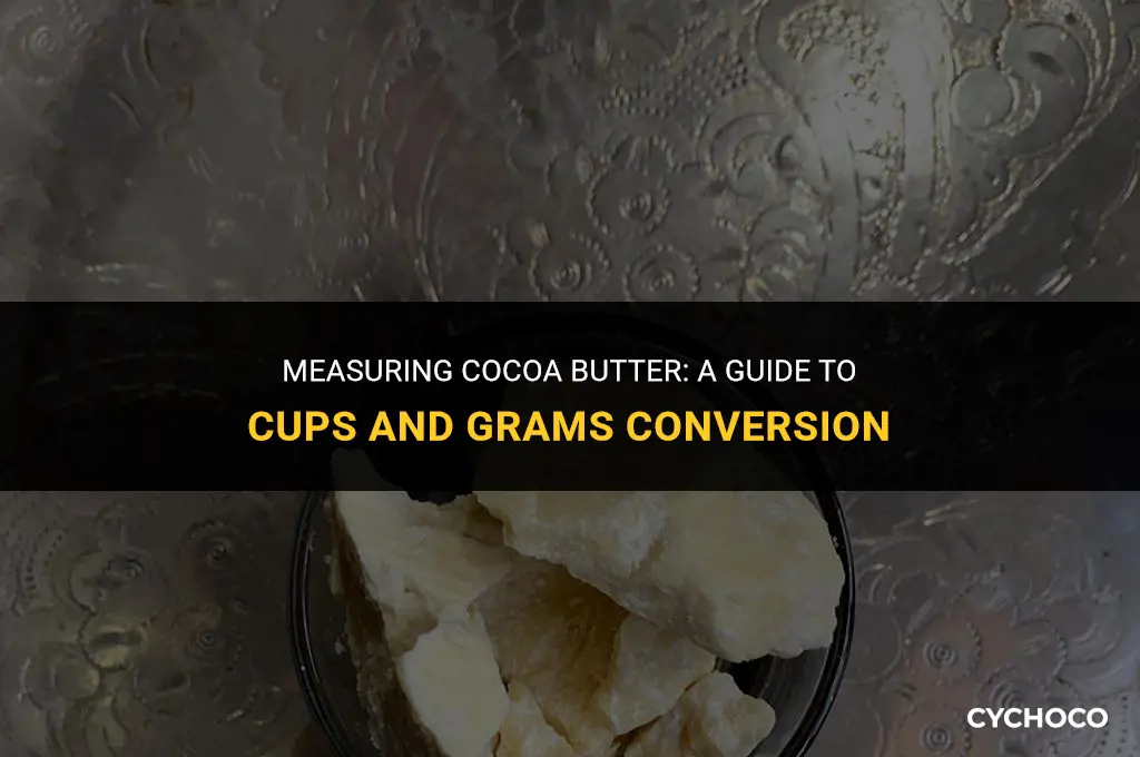 how many grams is 1 3 cup of cocoa butter