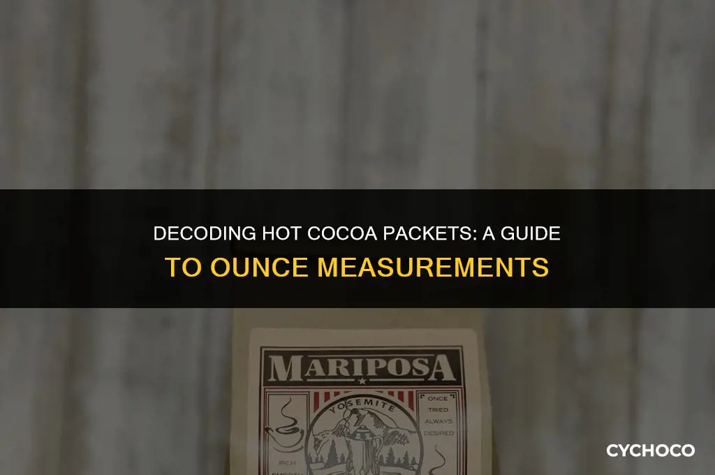 how many ounces in a hot cocoa packet