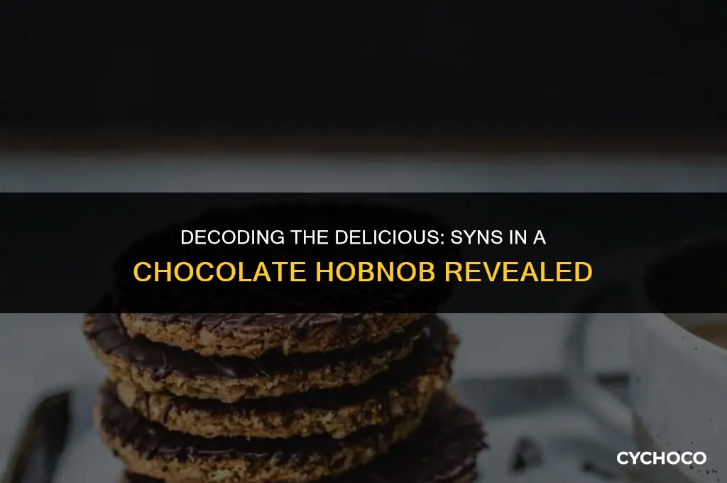 how many syns in a chocolate hobnob