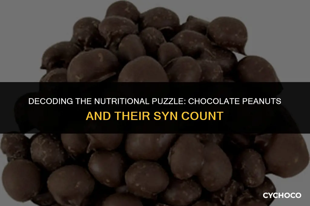 how many syns in chocolate peanuts