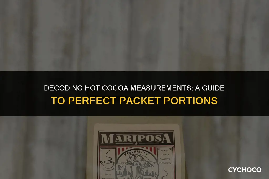 how many tbsp hot cocoa per packet
