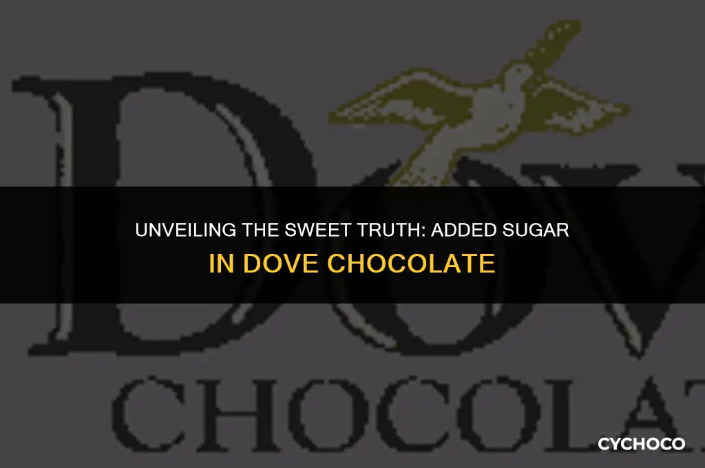 how much added sugar is in dove chocolate