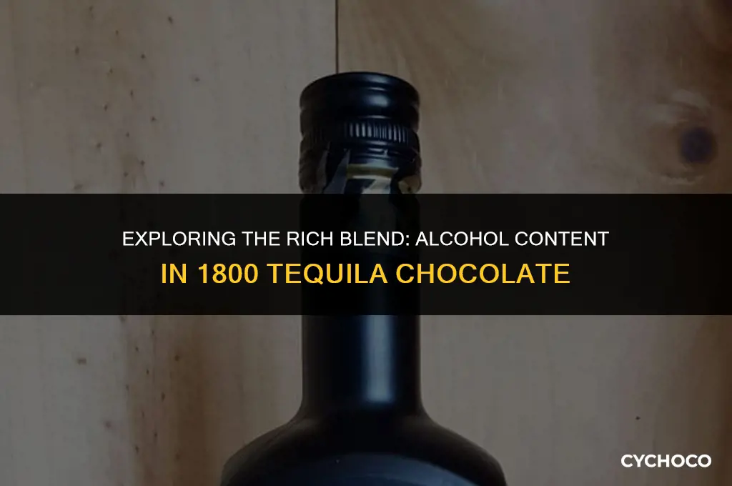 how much alcohol in a 1800 tequila chocolate