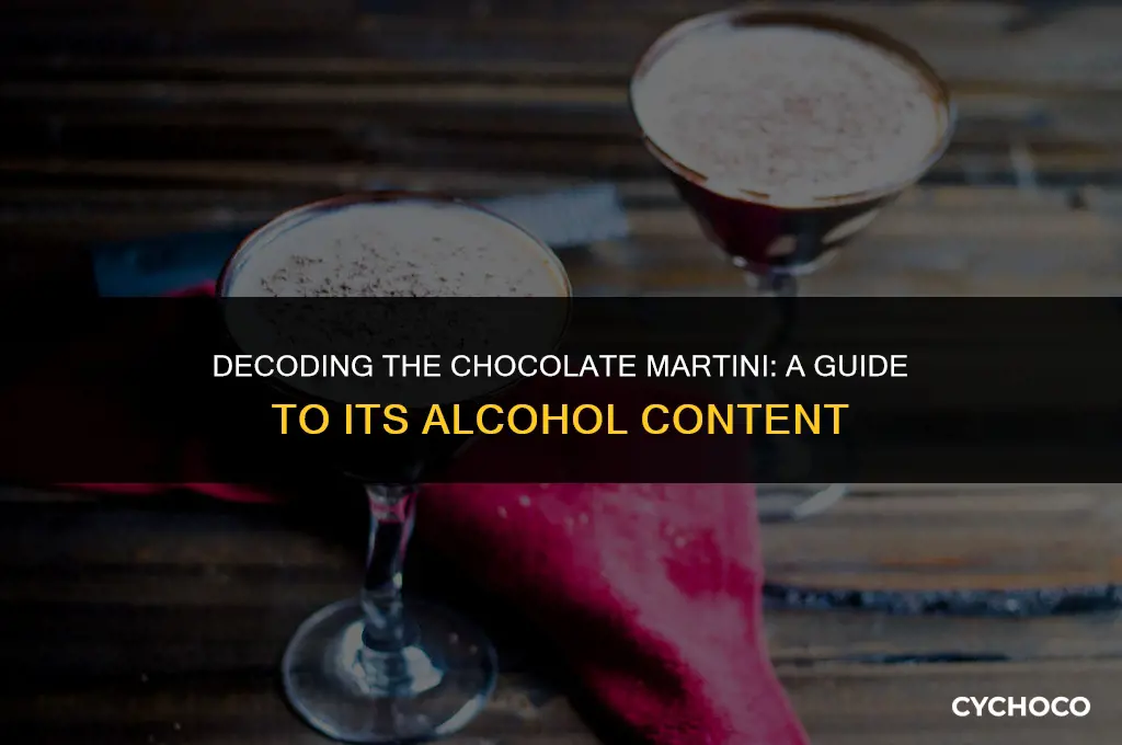 how much alcohol in chocolate martini