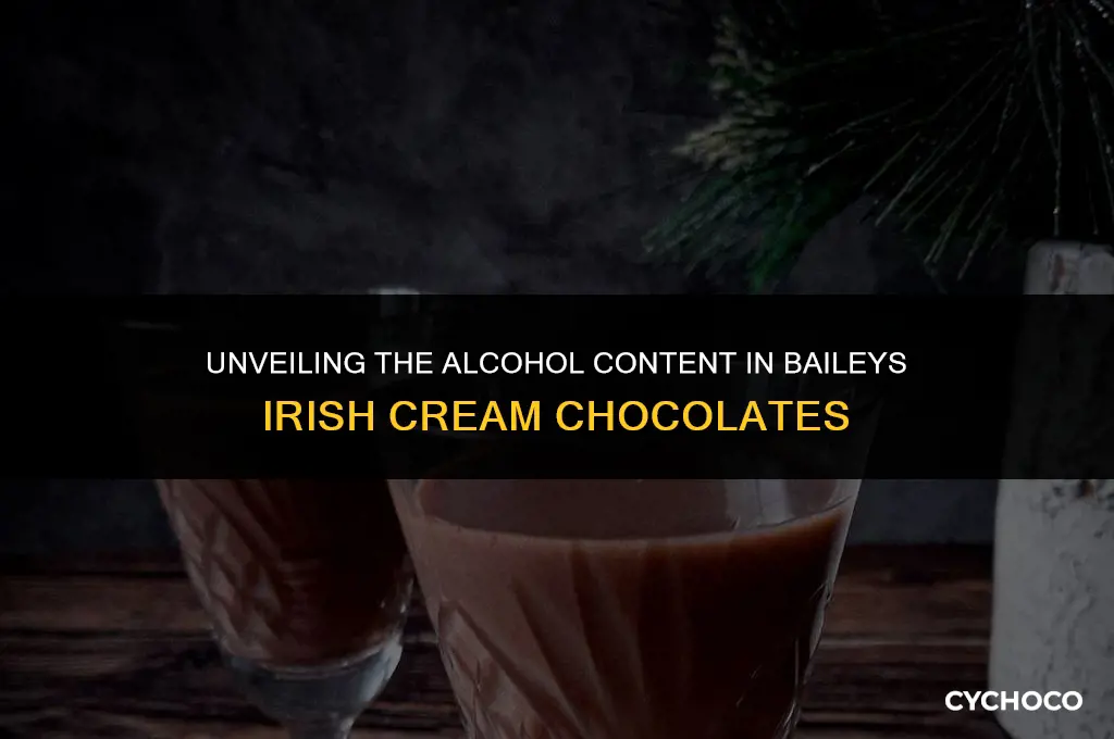 how much alcohol is in baileys irish cream chocolates