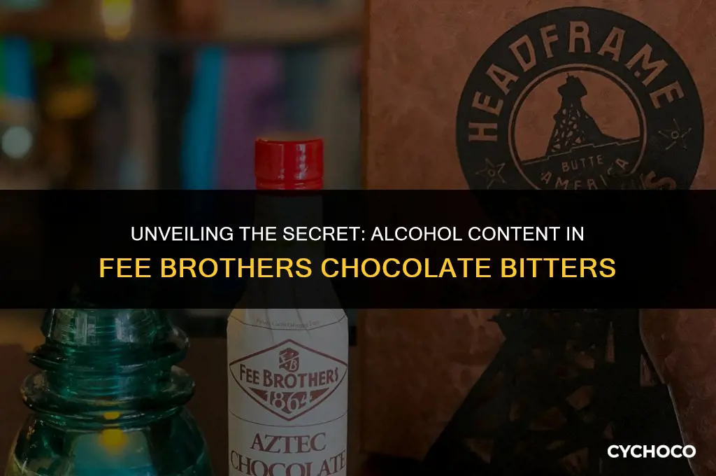 how much alcohol is in fee brothers chocolate bitters