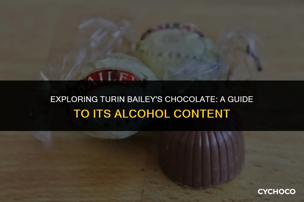 how much alcohol is in turin baileys chocolate