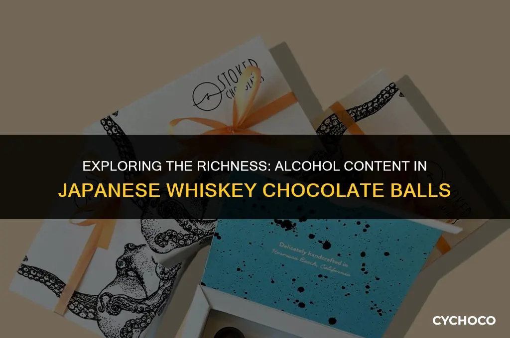 how much alcohol is inwhiskey chocolate balls japan