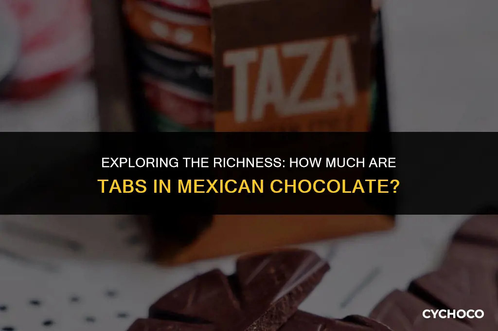 how much are tabs in mexican chocolate