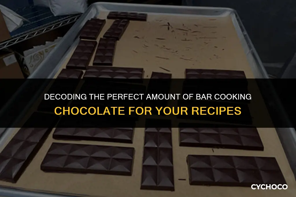 how much bar cooking chocolate