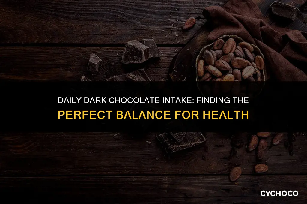 how much black chocolate per day