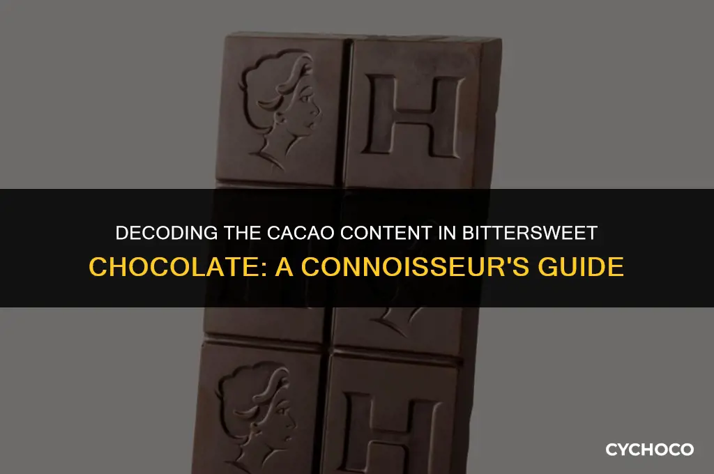 how much cacao in bittersweet chocolate