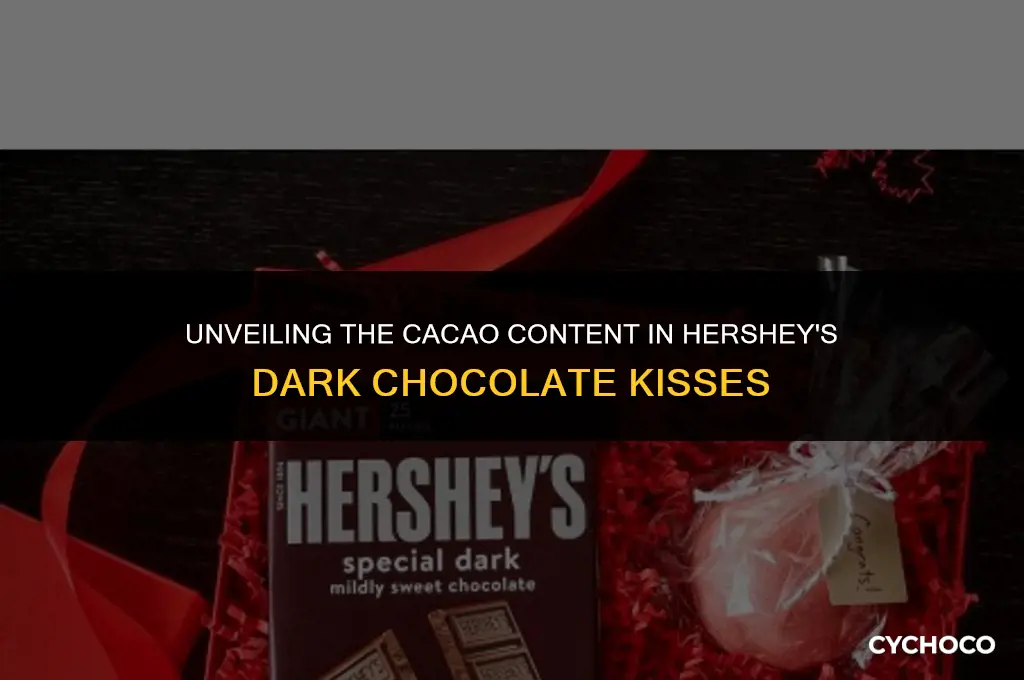 how much cacao in hersheys dsrk chocolate kissed