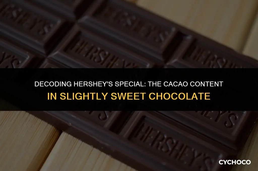 how much cacao in hershey